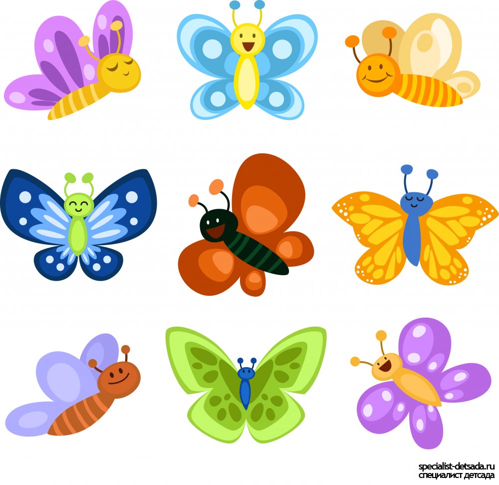 Бабочки для украшения группы в детском саду